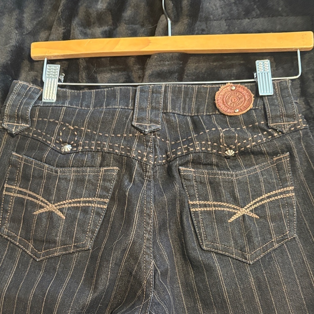 Double D Ranch Black Pinstripe Jeans. Sz 4.
Great shape! - Picture 9 of 12